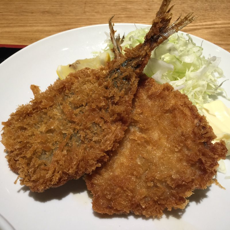 あじフライ定食(なかめのてっぺん 丸の内)