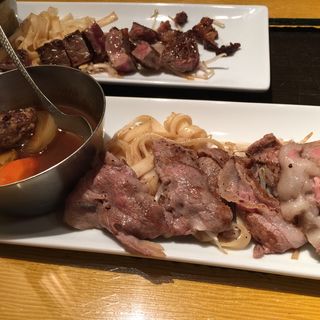 和牛リブロース薄焼(肉1.5倍)(銀座 岡半 本店)