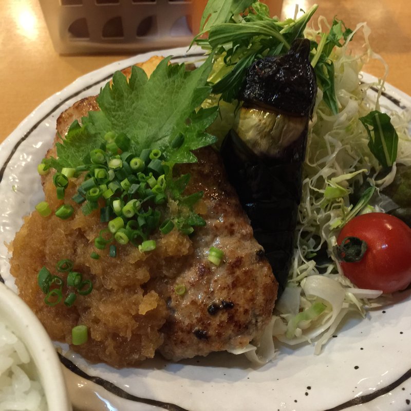 和風おろし手作りハンバーグ揚げなす添え(ごはんの国 )