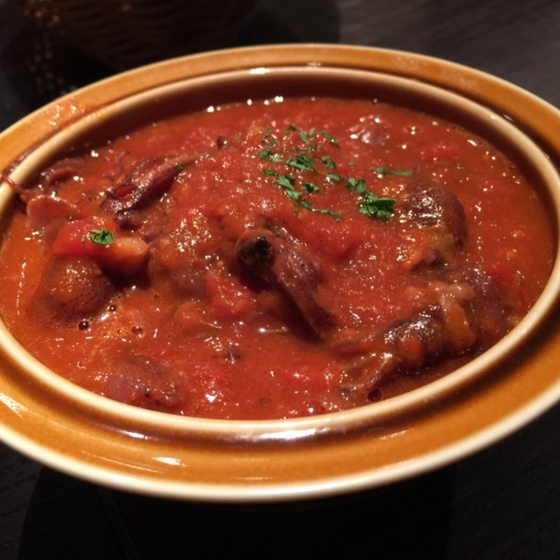 ホタルイカのピリ辛トマト煮(草加パリ食堂 エルブ)