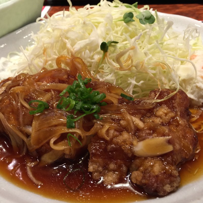 週替り定食(鶏の甘酢がけ)(酒場蛍火 大手町ファーストスクエア店)