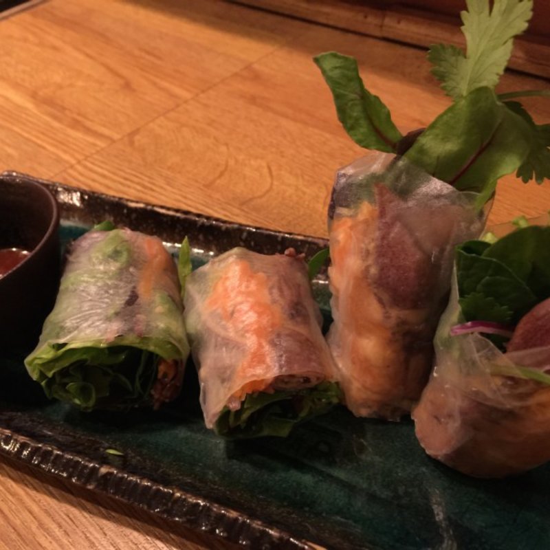 ホタルイカとキャロットラペの生春巻き(トリップ)