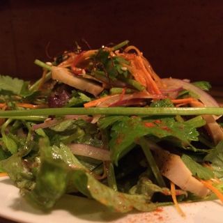 お肉とパクチーのピリ辛グリーンサラダ(トリップ)