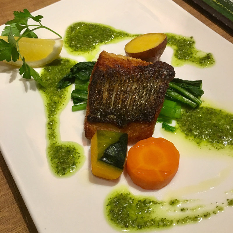 天然すずきのソテー ピストソース(オステリア·ド·イタリア·オリーブ (Osteria d'Italia OLIVE))