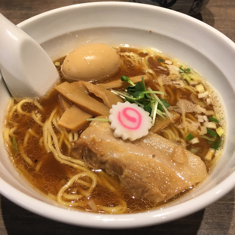 中華そば 味玉トッピング(つけめんTETSU 調布店)