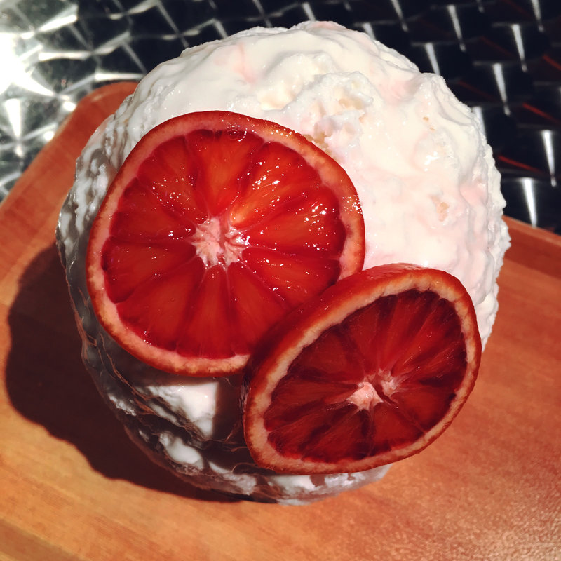 はちみつブラッドオレンジレアチーズ(かき氷喫茶 バンパク )