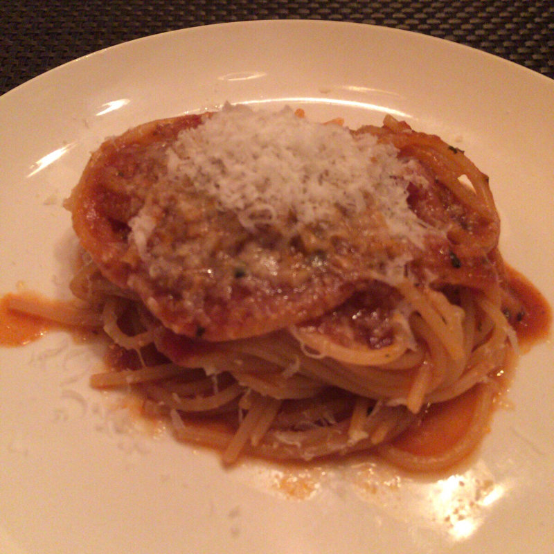 〆のパスタ(和洋折衷料理店「獏」 （ばく）)