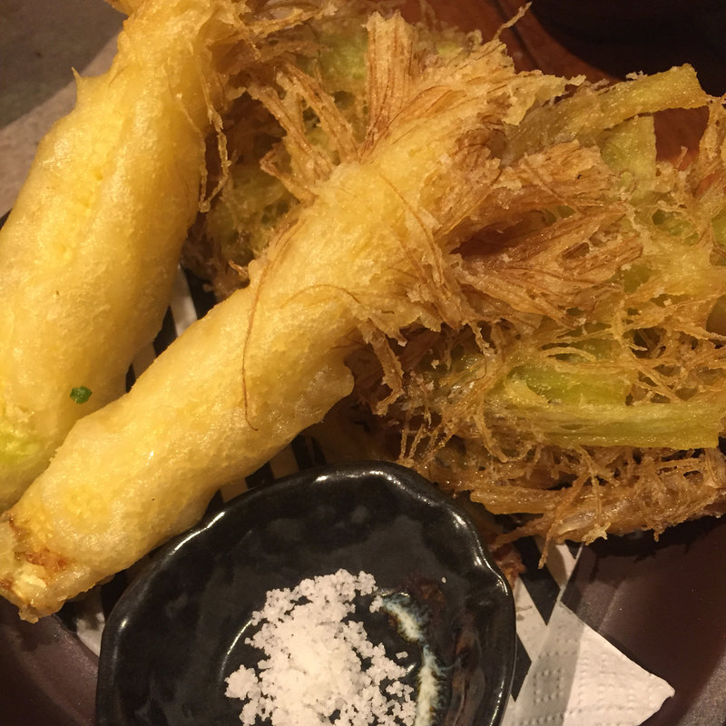 ヤングコーンの天ぷら(まるしぇ)