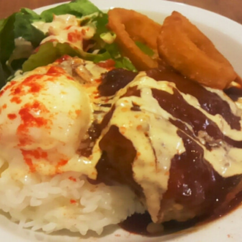 BBQソースのロコモコ(#602 CAFE&DINER 福岡ソラリアプラザ店)