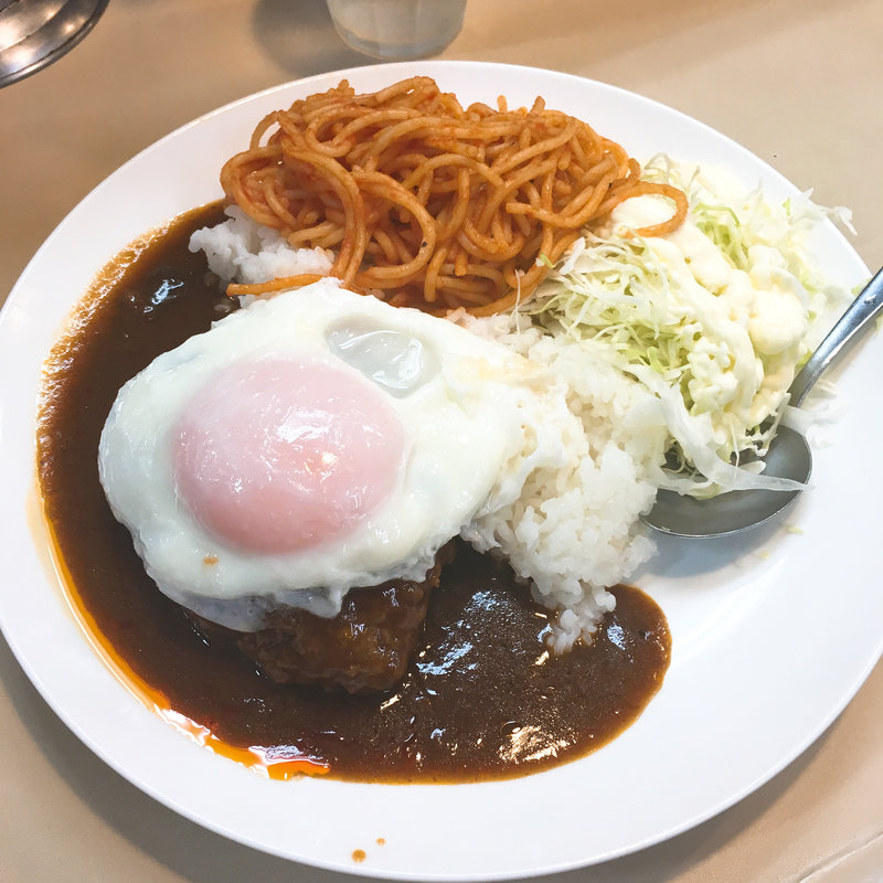ハンバーグ丼&目玉焼き(むさしや )
