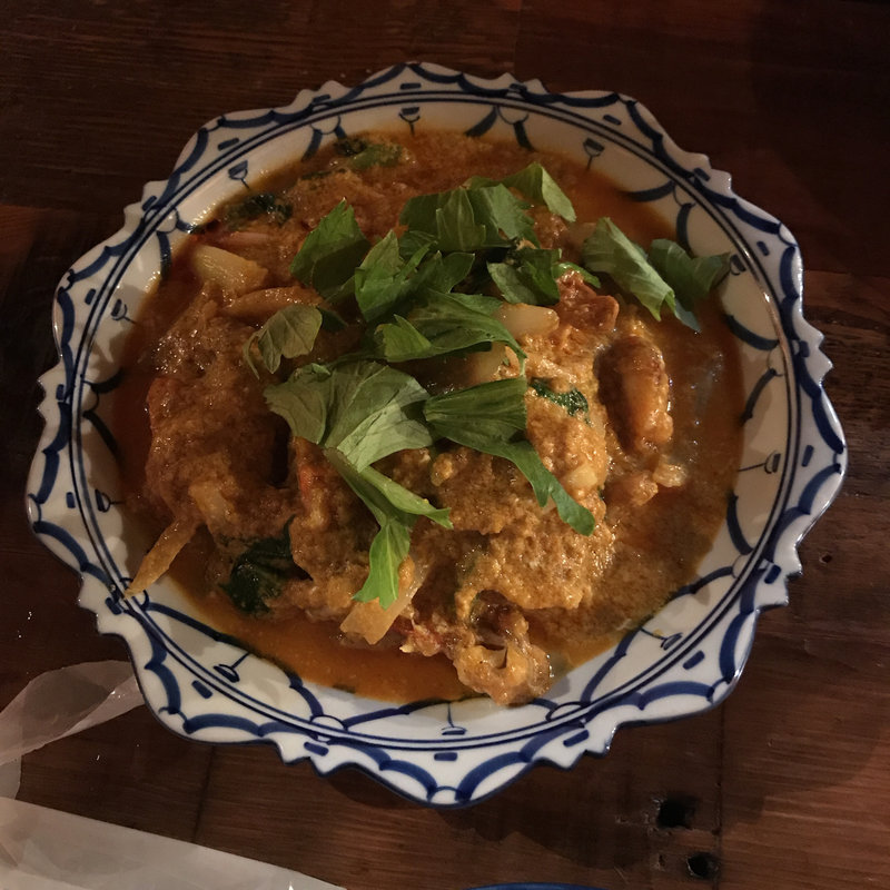 ソフトシェルシュリンプのカレー炒め(ヤムヤム 門前仲町店)