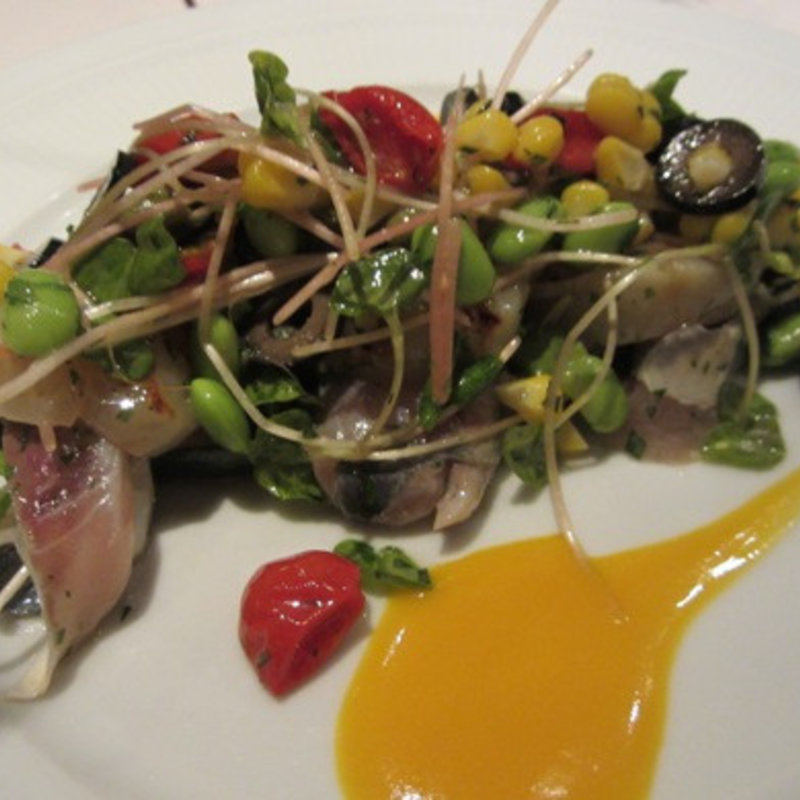 ズッキーニ と 魚貝のサラダ(ホロホロ （brasserie holoholo）)