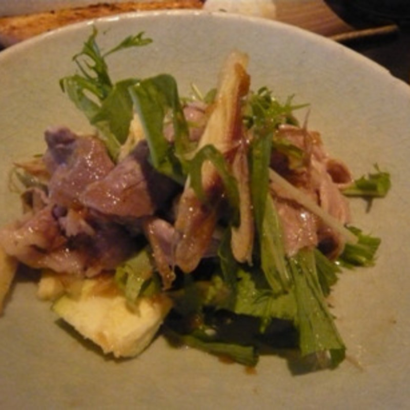 宮崎産　黒豚しゃぶと　みず茄子のサラダ(本店 並木橋 なかむら)