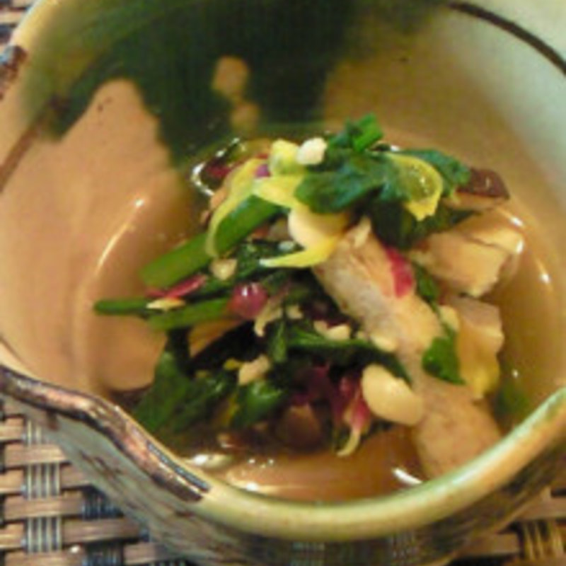 イチジクにささ身の胡麻和え(一二三庵 )