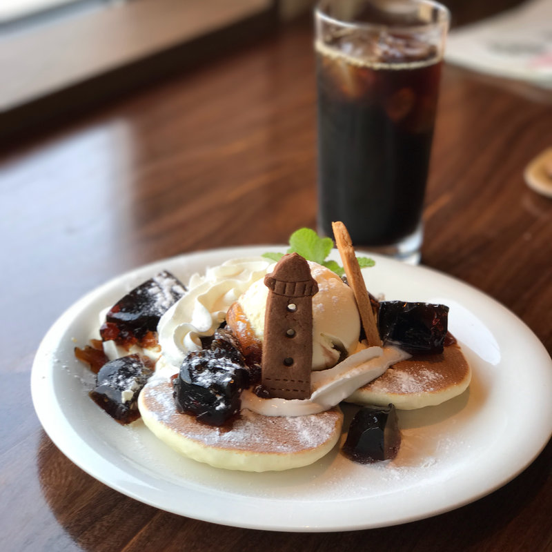 コーヒーゼリーパンケーキ ドリンクセット(タツザワ （tatsuzawa【旧店名】たつざわ商店）)