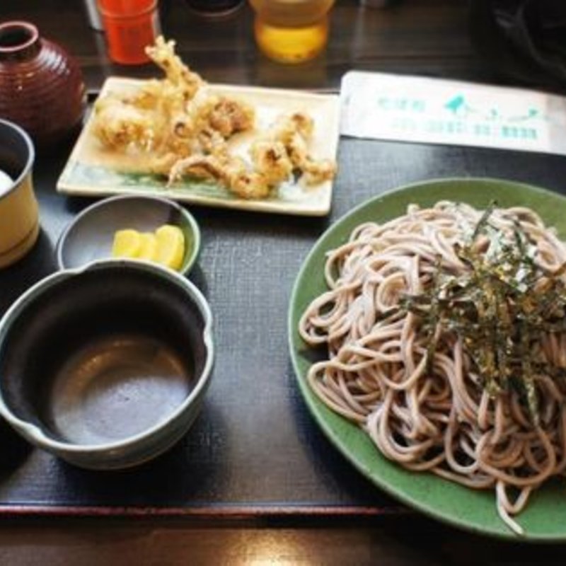 げそ天ざるそば(そば処ひふみ)