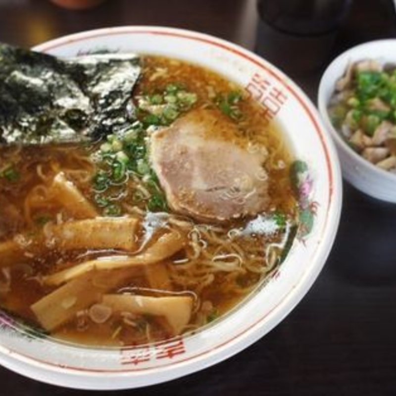 中華そばセット(肉ごはん付)(中華麺亭むらさき屋 利府本店 )