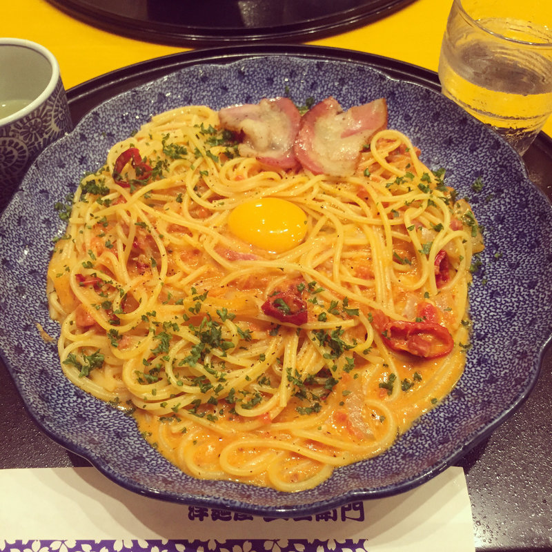 イベリコ豚のカルボナーラチリトマト(洋麺屋五右衛門 亀有店)