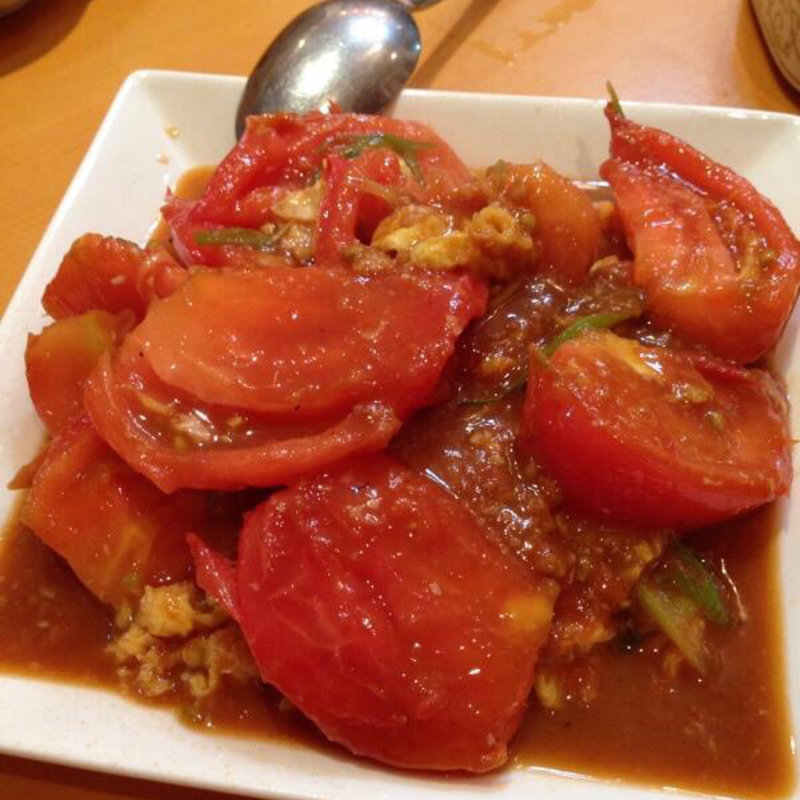 トマトと卵の炒め物(王家餃子)