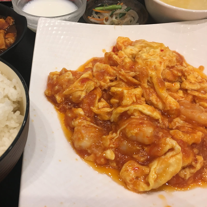 エビと玉子のチリソース定食(中華料理 菜香菜 日本橋店 )