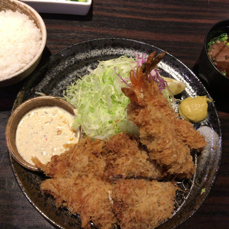 海老とひれかつ膳(勝烈亭 南熊本店 )