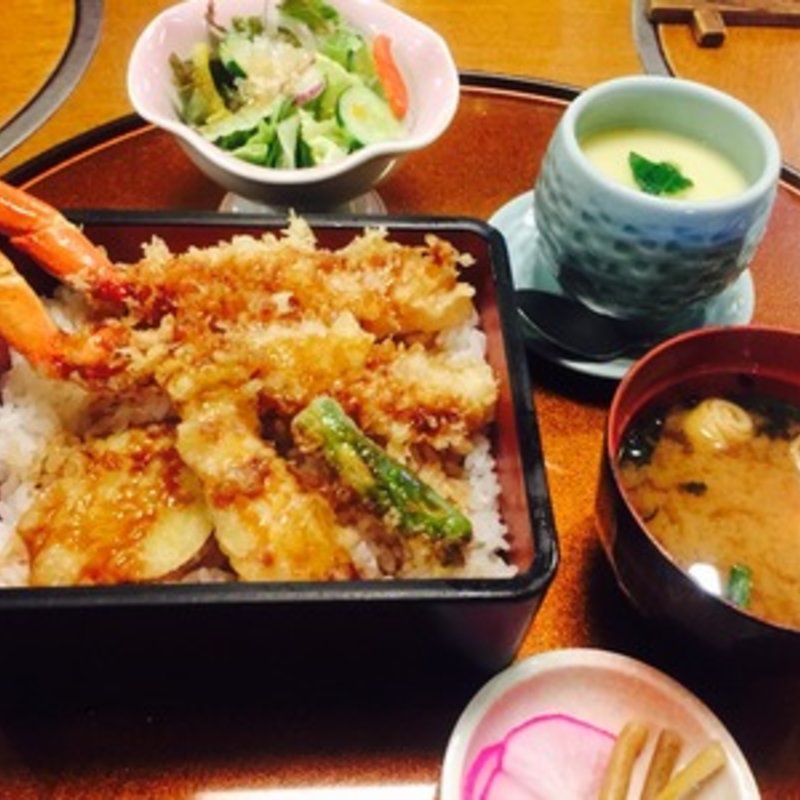 かに天重ランチ(長岡 甲羅本店 （ながおか こうらほんてん）)