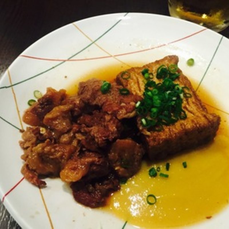 牛すじと厚揚げ(手打うどん すみた)