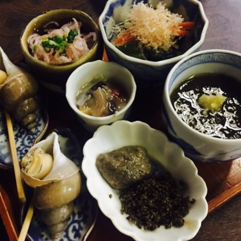 酒の肴盆(五種)(北畔)