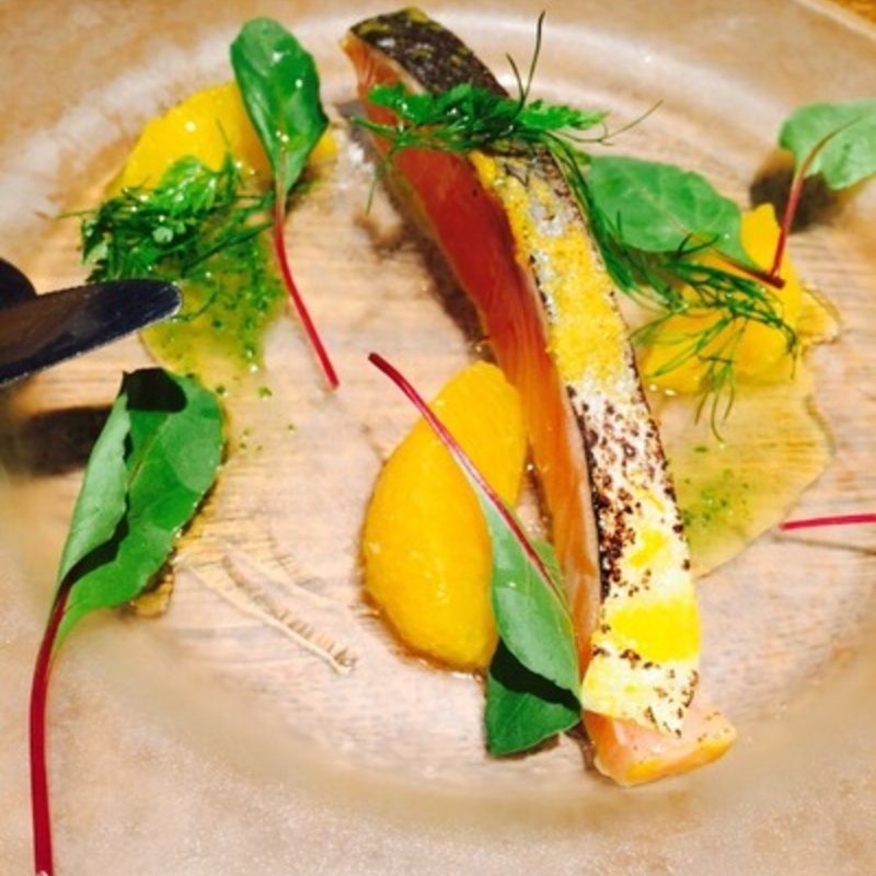 厚切りオーロラサーモンのマリネ(ビストロ　ヴァンブリュレ 表参道 （Vin Brule）)