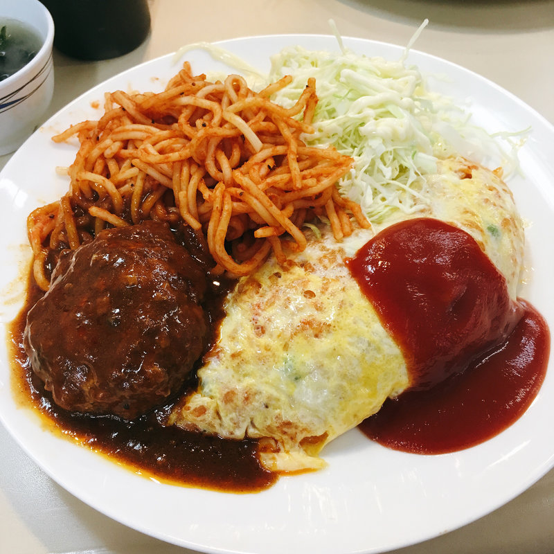 オムライス&ミニハンバーグ(むさしや )