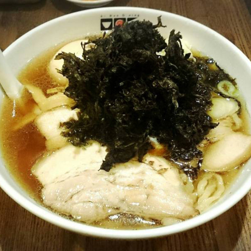 岩のり煮干しラーメン(太麺)＋味玉　(晴天の風 （セイテンノカゼ）)