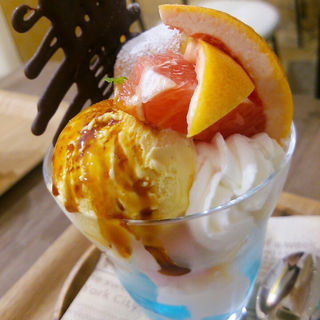 プリンアイスのパフェ(堂島スウィーツ 本店 )