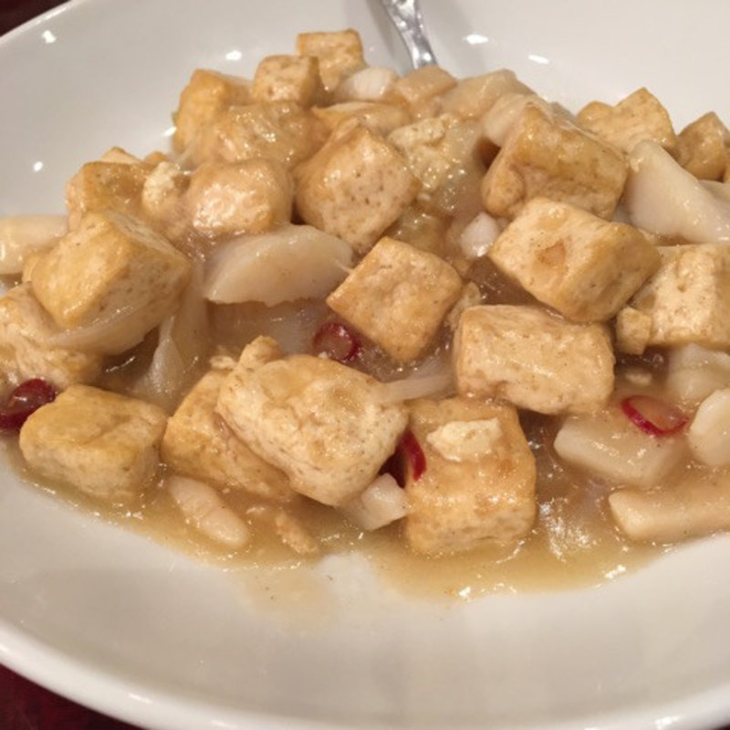 厚揚げと帆立(龍口酒家 本店)