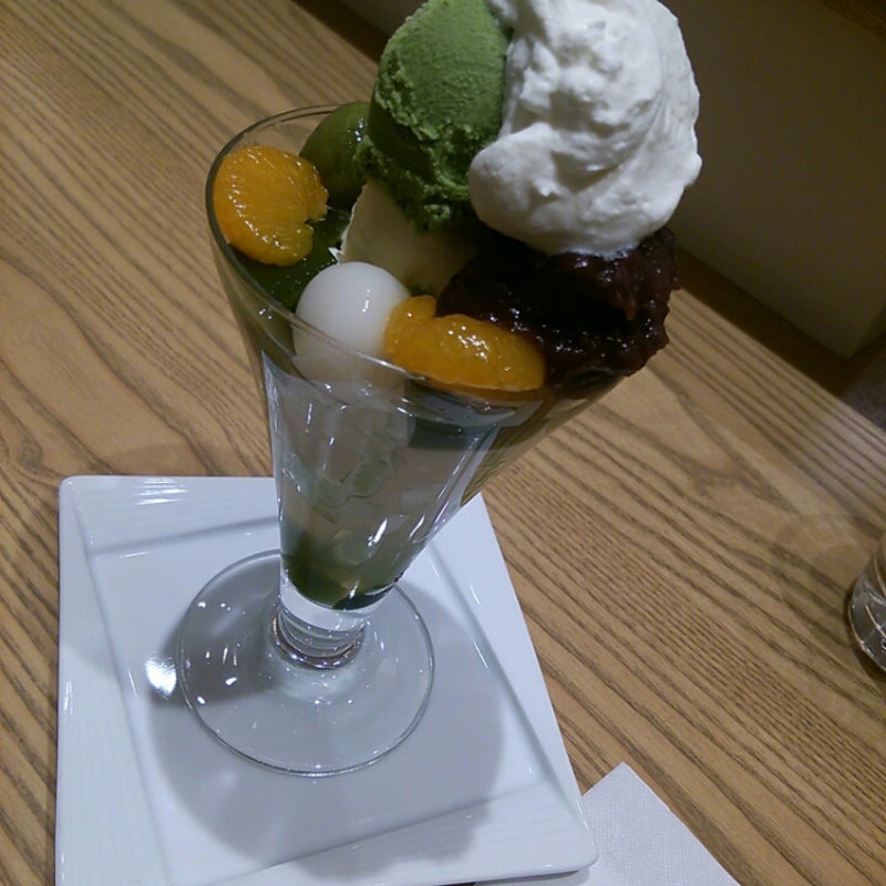 抹茶パフェ(かんみこより 阪急うめだ本店)