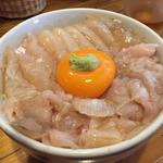 平目漬丼(エンガワとハーフ)(みなと食堂 （みなとしょくどう）)