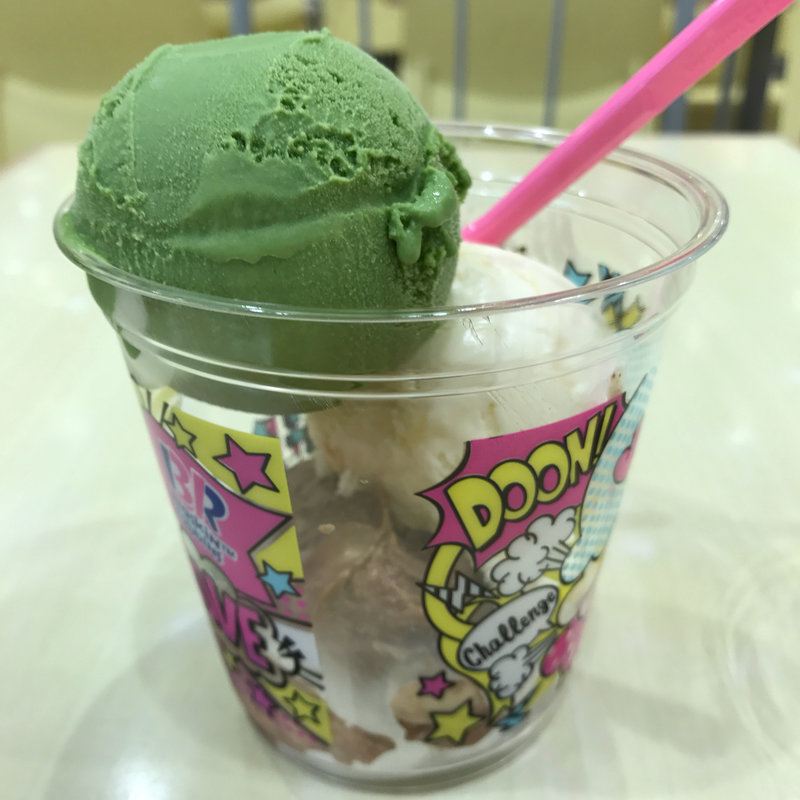 チャレンジ・ザ・トリプル（抹茶、ジャモカアーモンドファッジ、パッションフォーゴールド）(サーティワンアイスクリーム イオン鎌ヶ谷ショッピングセンター店)