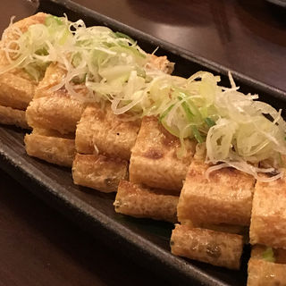 栃尾揚げ  葱味噌(へぎ蕎麦 村瀬 田町本店)