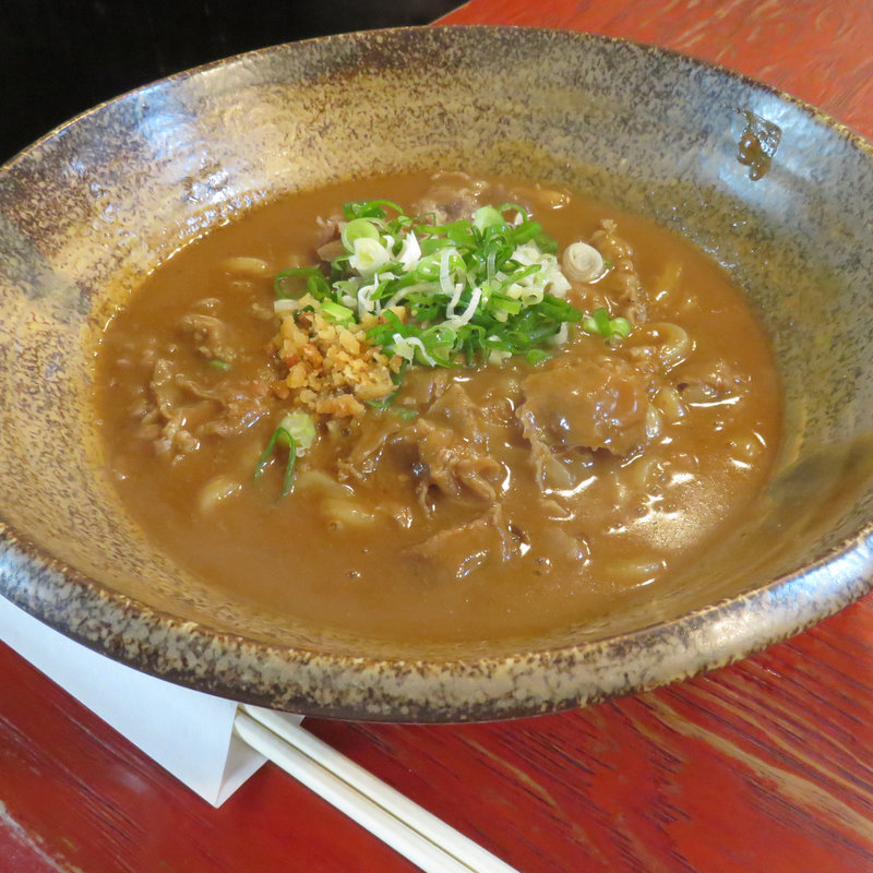 肉盛りカレーうどん