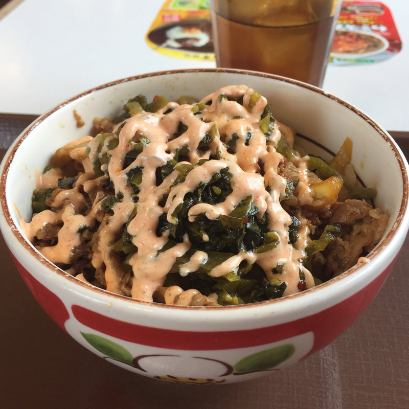 高菜明太マヨ牛丼 ミニ(すき家 堺津久野店 )