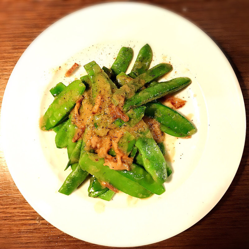 自家製ベーコンとモロッコインゲンのアンチョビソテー(ｅｋａｏ)