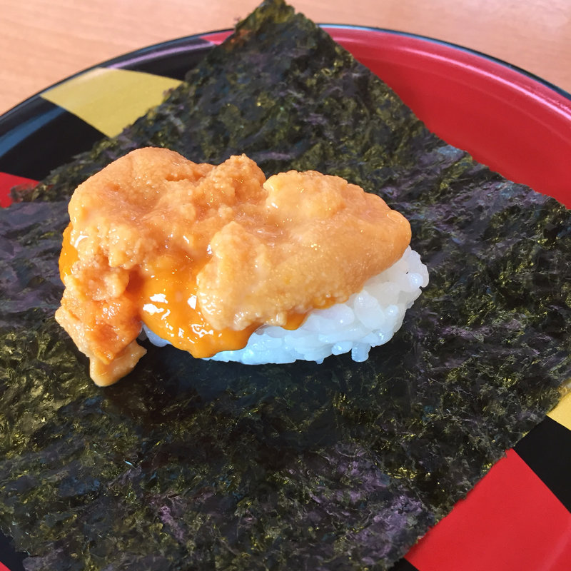 生ばふんウニ〜手抜き加工〜(かっぱ寿司 貝塚店)