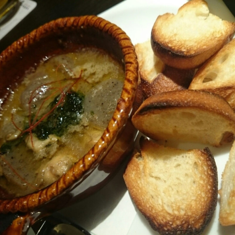 牡蠣と玉こんにゃくのあおさアヒージョ(楽蔵うたげ浜松町駅前店 )