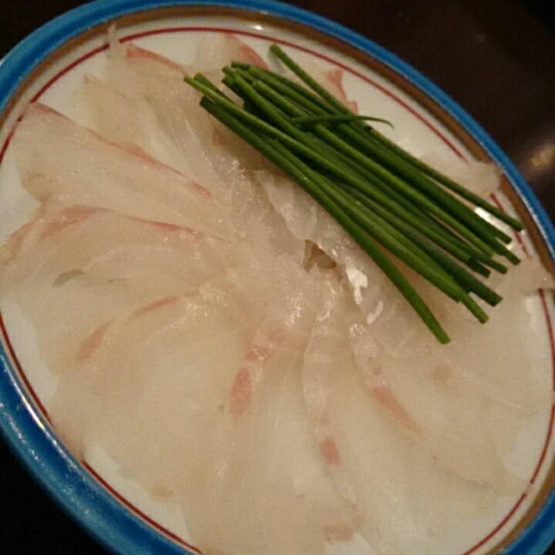 すずきの薄造り(二貴)