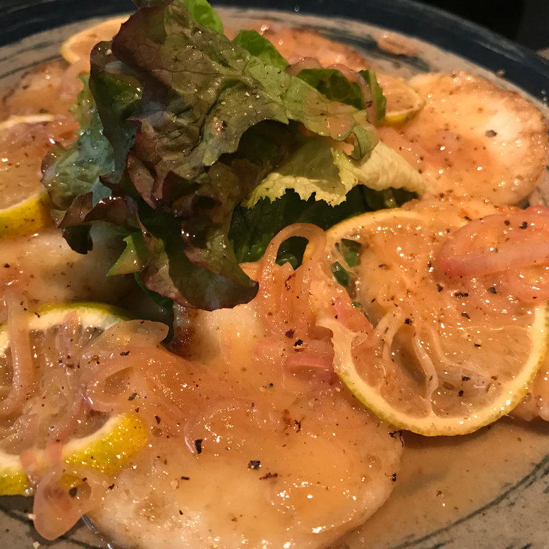 ホタテのムニエル レモンソース(ボナエリ)