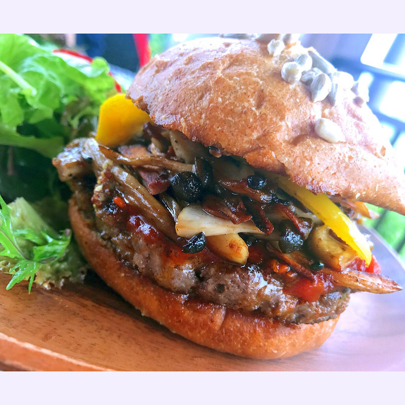 牛肉100%バーガー(ブルージャム)