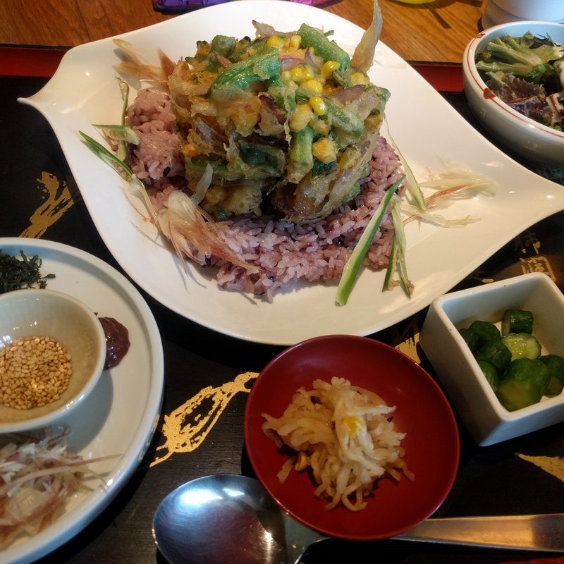 夏野菜のかき揚げ天御膳(やさい家めい 表参道ヒルズ本家 )