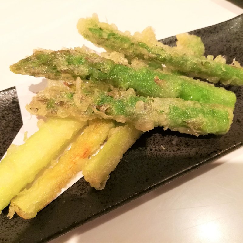 アスパラガス天ぷら(魯庵)
