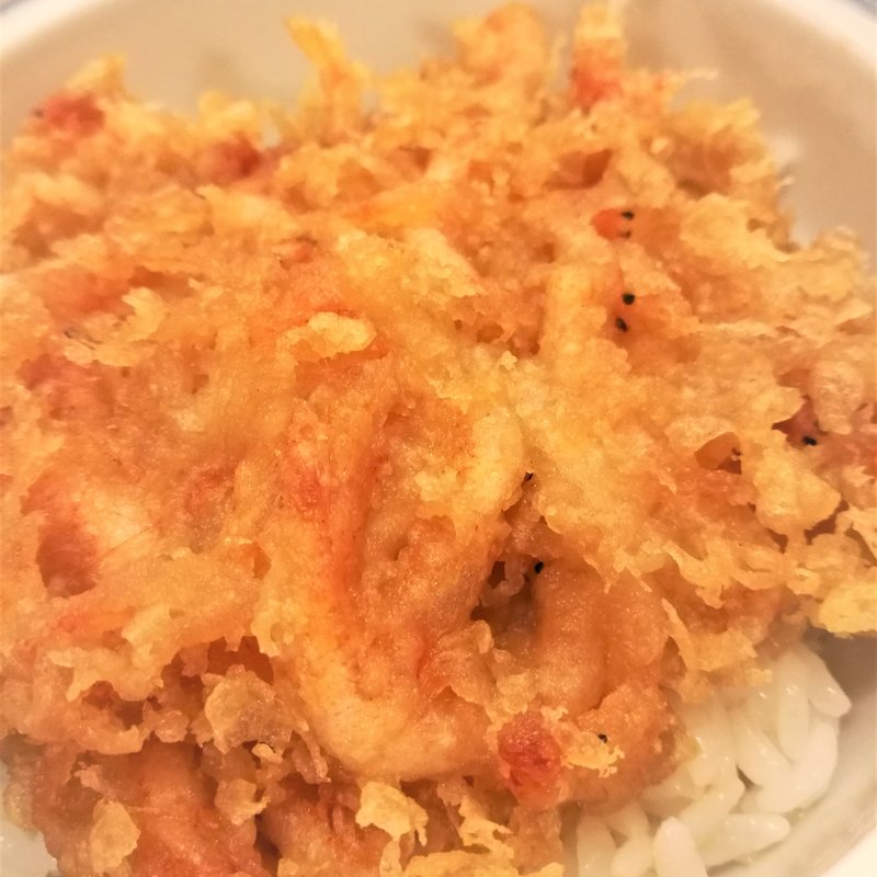 桜えびかき揚げ小天丼(手打蕎麦よしみや)