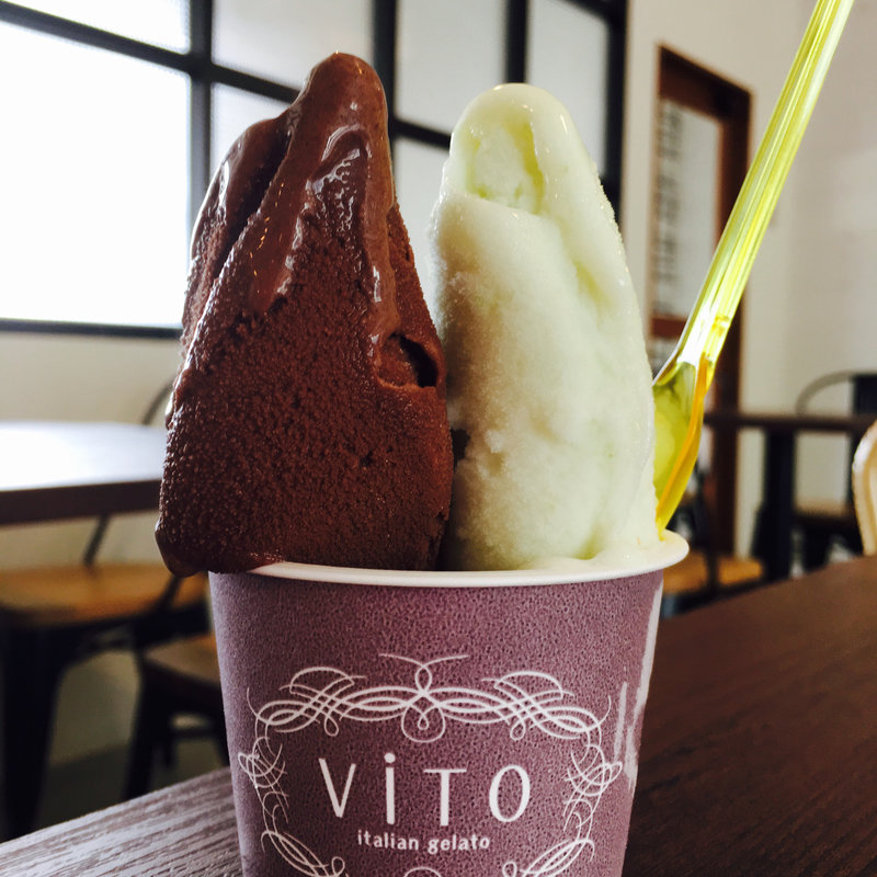 カカオソルベとアップルパイン(Vito 太宰府店)