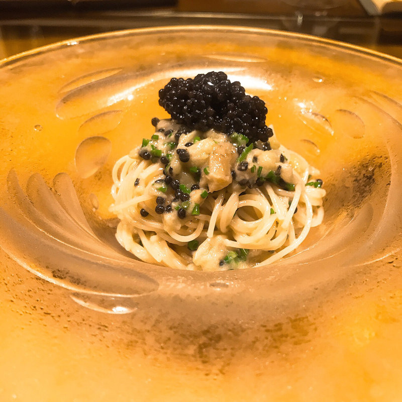 大粒キャビアの冷製パスタ茄子のフォンダン入り(エノテカ エクウス （ENOTECA EQUUS）)